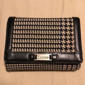 Lauren Wallet. Black, Blue, and Cream